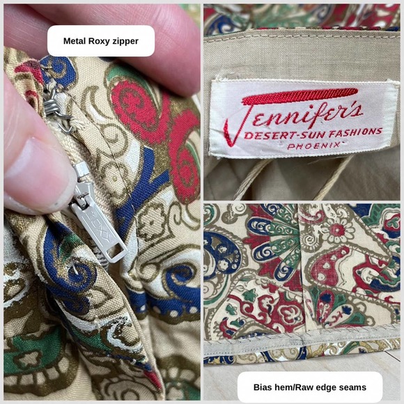 Vintage 1950s Novelty Boot Print Strapless Fit and Flare Midi Dress - Picture 5 of 10